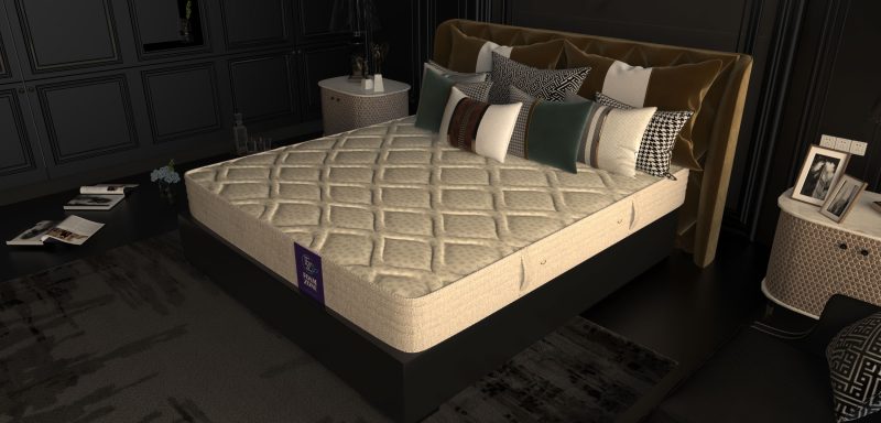 مرتبة Superme Zone بدواعم جانبية وعرضية، طبقة عزل سفلية، قماش فاخر بكثافة عالية، طبقات إسفنجية متعددة، ونوابض منفصلة بتقنية Multi Zones