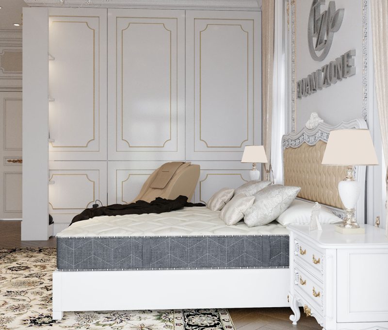 مرتبة Rest Zone بإسفنج طبي قاسي، دعم مثالي لكبار السن، قماش فاخر مضاد للبكتيريا وطبقات إسفنجية خاصة