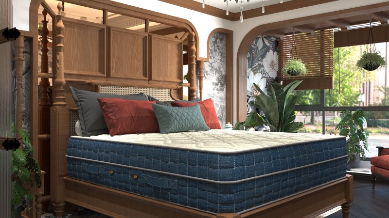 مرتبة Royal Zone بتقنية القماش البارد، نظام النوابض المزدوج، ارتداد عالي مع المايكرو سبرنج، وطبقات فاخرة من المايكرو بوكيت واللاتيكس