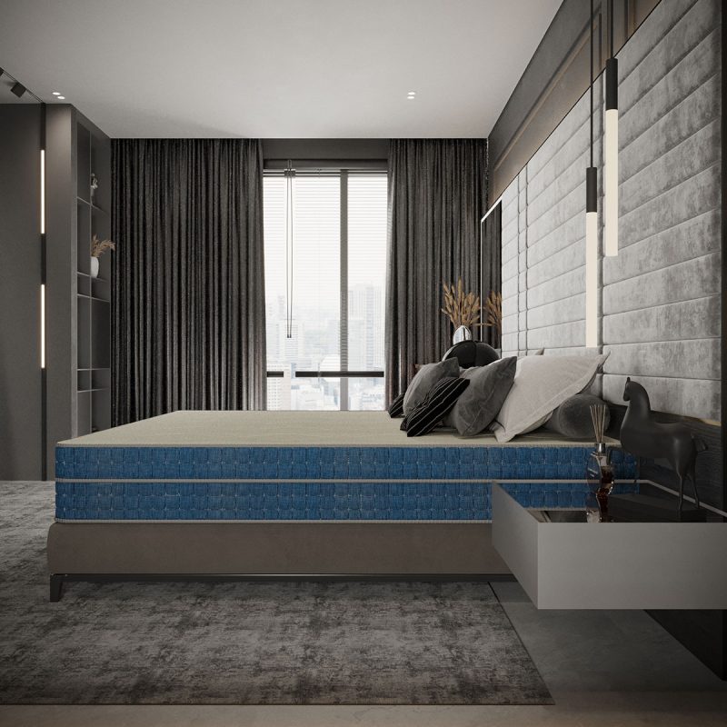 مرتبة Memory Zone بنظام النوابض المزدوجة وطبقة الميموري فوم عالية الكثافة، تدعم العمود الفقري وتوفر نومًا هادئًا ومتينًا