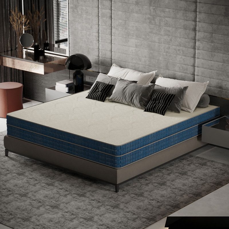 مرتبة Memory Zone بنظام النوابض المزدوجة وطبقة الميموري فوم عالية الكثافة، تدعم العمود الفقري وتوفر نومًا هادئًا ومتينًا