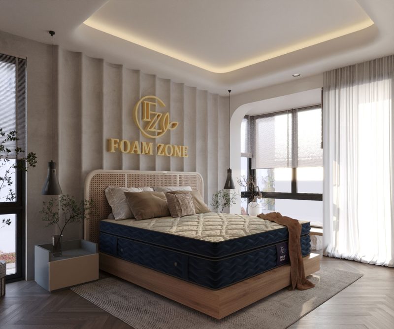مرتبة دريم زون تحتوي على المطاط الطبيعي، ميموري فوم، ميموري جل، وتقنية نظام الزنبرك المزدوج DSS