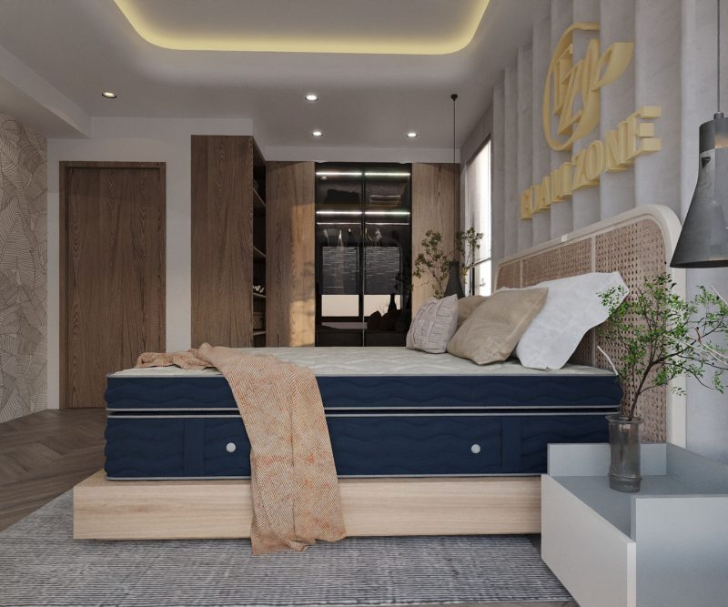 مرتبة دريم زون تحتوي على المطاط الطبيعي، ميموري فوم، ميموري جل، وتقنية نظام الزنبرك المزدوج DSS