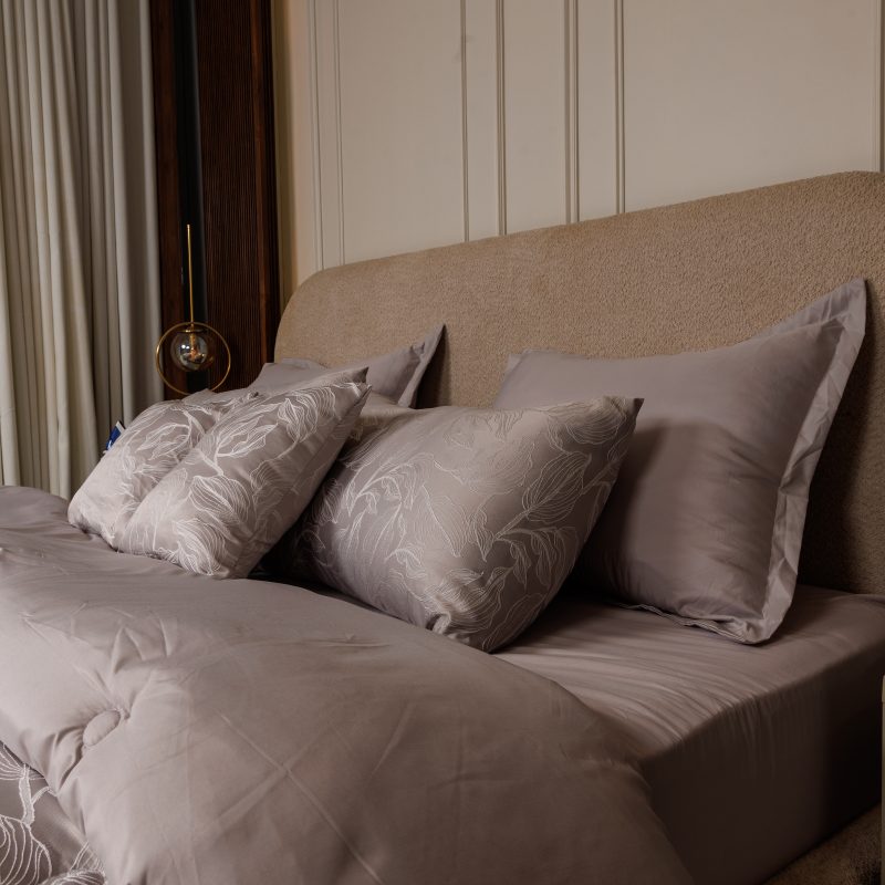 طقم لحاف مايكروفايبر جاكار صيني مكون من 10 قطع بتصميم عصري وألوان متنوعة