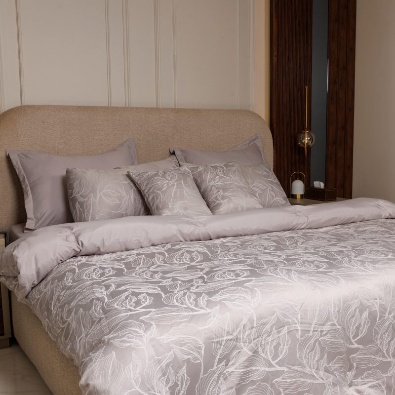 طقم لحاف مايكروفايبر جاكار صيني مكون من 10 قطع بتصميم عصري وألوان متنوعة