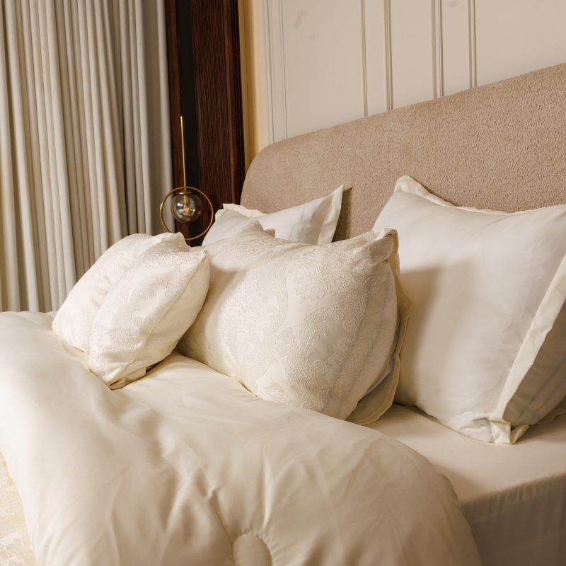 طقم لحاف مايكروفايبر جاكار صيني مكون من 10 قطع بتصميم عصري وألوان متنوعة