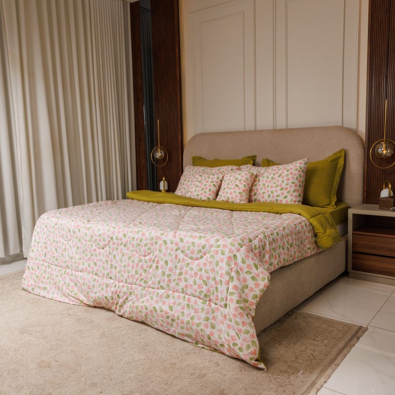 طقم لحاف مايكروفايبر صيني مكون من 10 قطع بتصميم عصري وألوان متنوعة