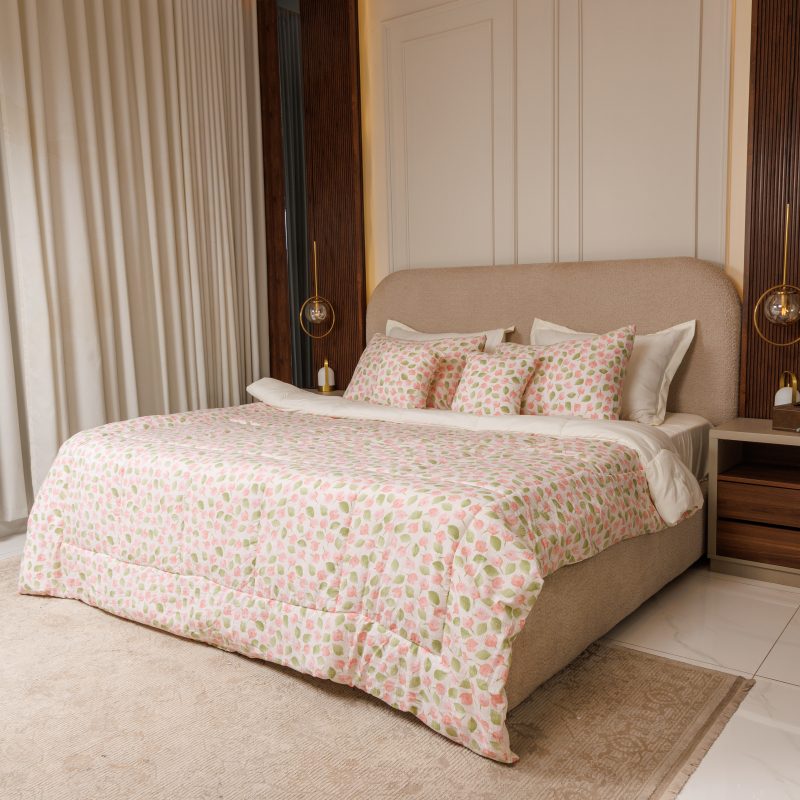 طقم لحاف مايكروفايبر صيني مكون من 10 قطع بتصميم عصري وألوان متنوعة