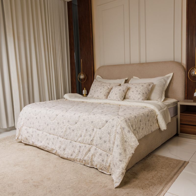 طقم لحاف مايكروفايبر صيني مكون من 10 قطع بتصميم عصري وألوان متنوعة