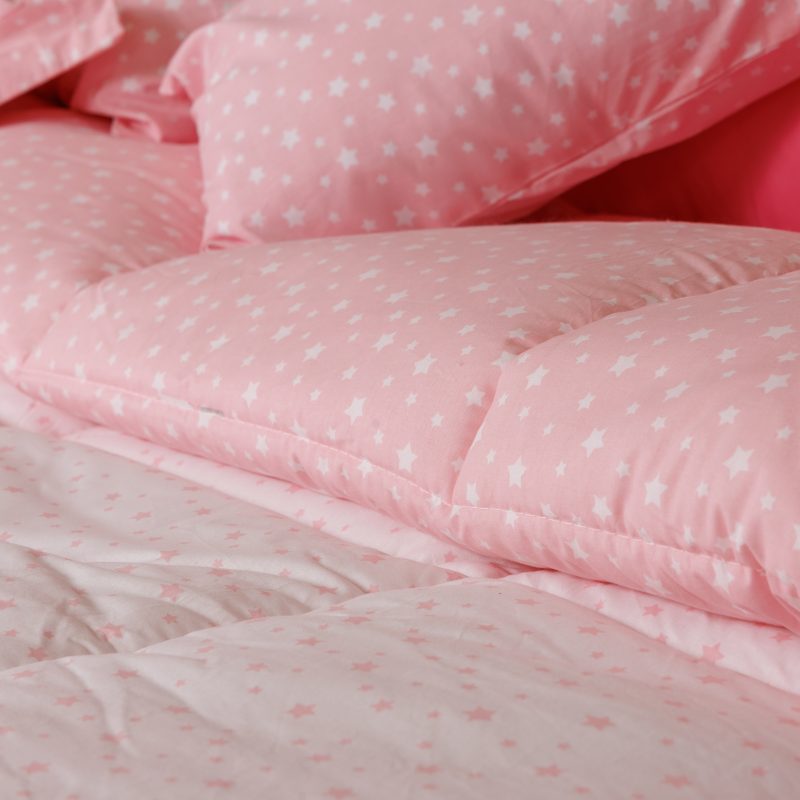 لحاف تركي وردي فاخر من القطن الطبيعي