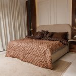 لحاف تركي بني فاخر من القطن الطبيعي