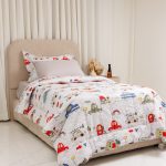 طقم لحاف سرير أطفال بتصميمات ملونة وجذابة