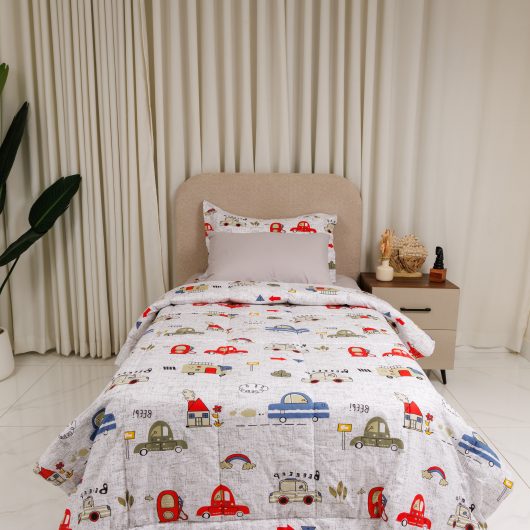 طقم لحاف سرير أطفال بتصميمات ملونة وجذابة