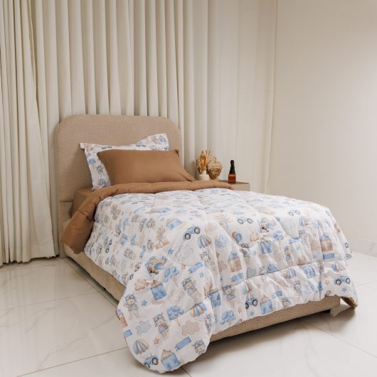 طقم لحاف سرير أطفال بتصميمات ملونة وجذابة