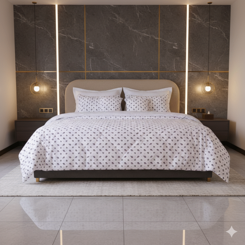 طقم لحاف 10 قطع مايكروفايبر صيني بتصميم عصري