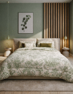 طقم لحاف تركي فاخر 12قطعة قطن 100% مع حشوة مايكروفايبر بتصميم عصري