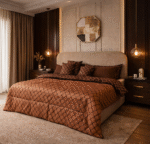 طقم لحاف تركي فاخر 12قطعة قطن 100% مع حشوة مايكروفايبر بتصميم عصري